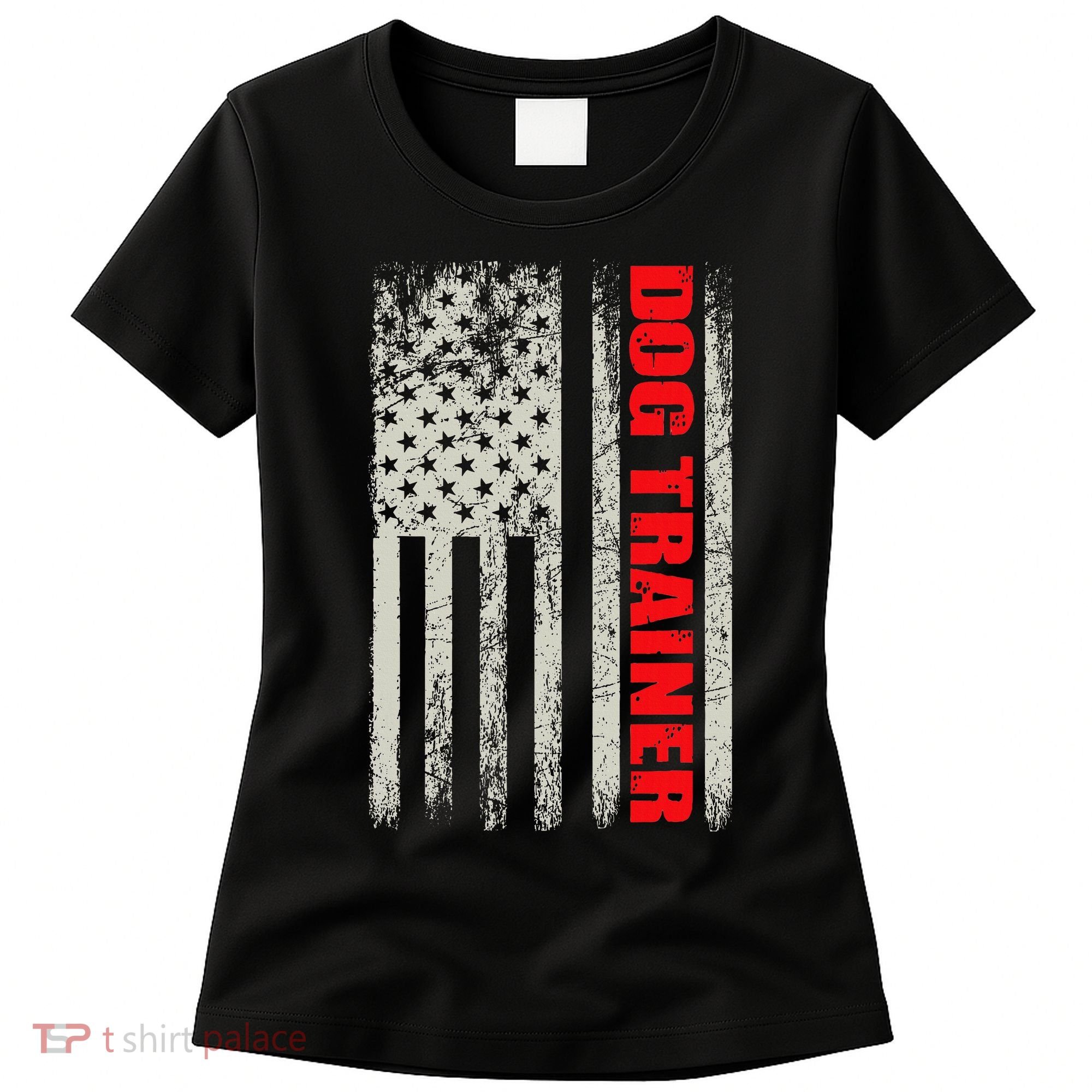 Dog Trainer Usa Flag Dog Training Fun K9 Training Show Dog Women's T-Shirt