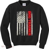 Dog Trainer Usa Flag Dog Training Fun K9 Training Show Dog Kids Sweatshirt thumb 0