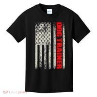 Dog Trainer Usa Flag Dog Training Fun K9 Training Show Dog Kids T-Shirt thumb 0