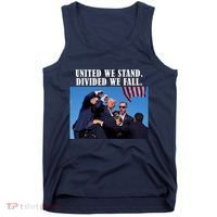 Donald Trump United We Stand Dived We Fall Tank Top thumb 0