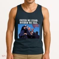 Donald Trump United We Stand Dived We Fall Tank Top thumb 3
