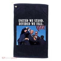 Donald Trump United We Stand Dived We Fall Golf Towel thumb 0