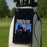 Donald Trump United We Stand Dived We Fall Golf Towel thumb 2