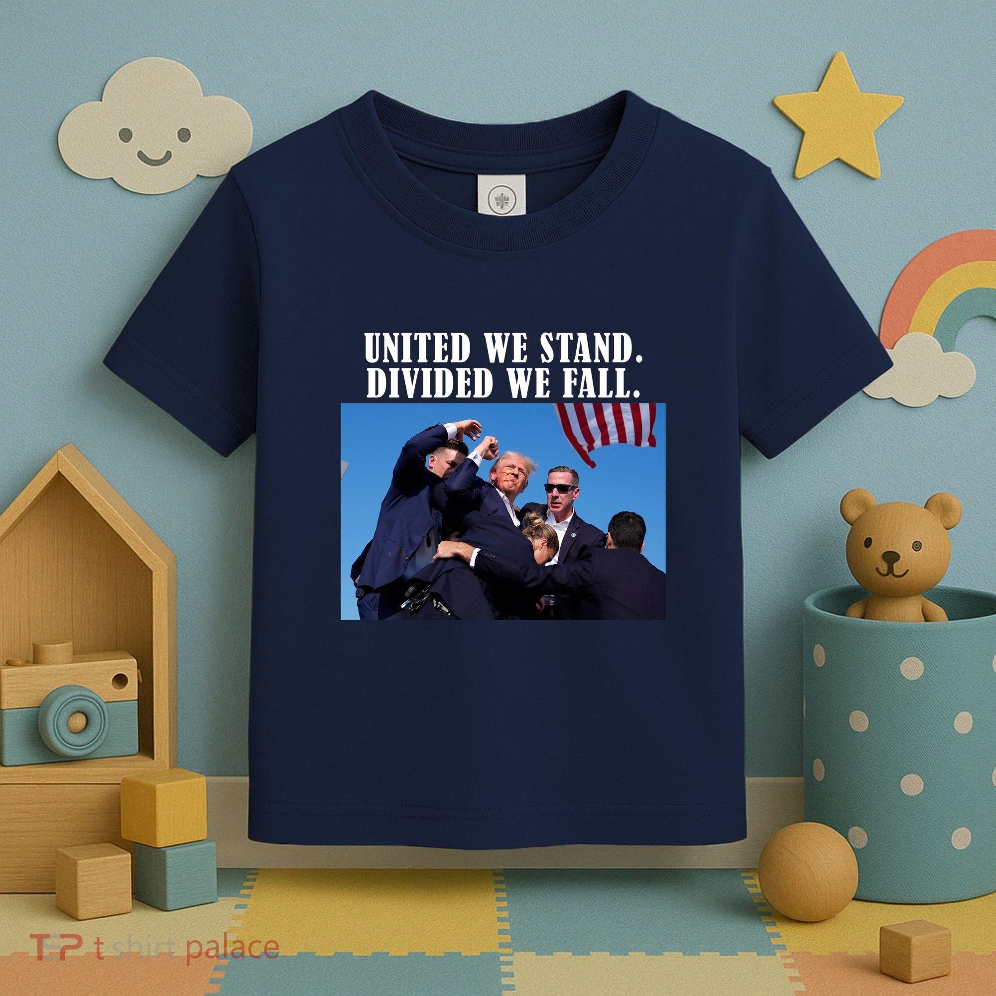 Donald Trump United We Stand Dived We Fall Toddler T-Shirt
