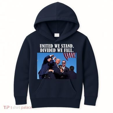 Donald Trump United We Stand Dived We Fall Kids Hoodie