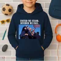 Donald Trump United We Stand Dived We Fall Kids Hoodie thumb 2