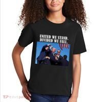 Donald Trump United We Stand Dived We Fall Kids T-Shirt thumb 2