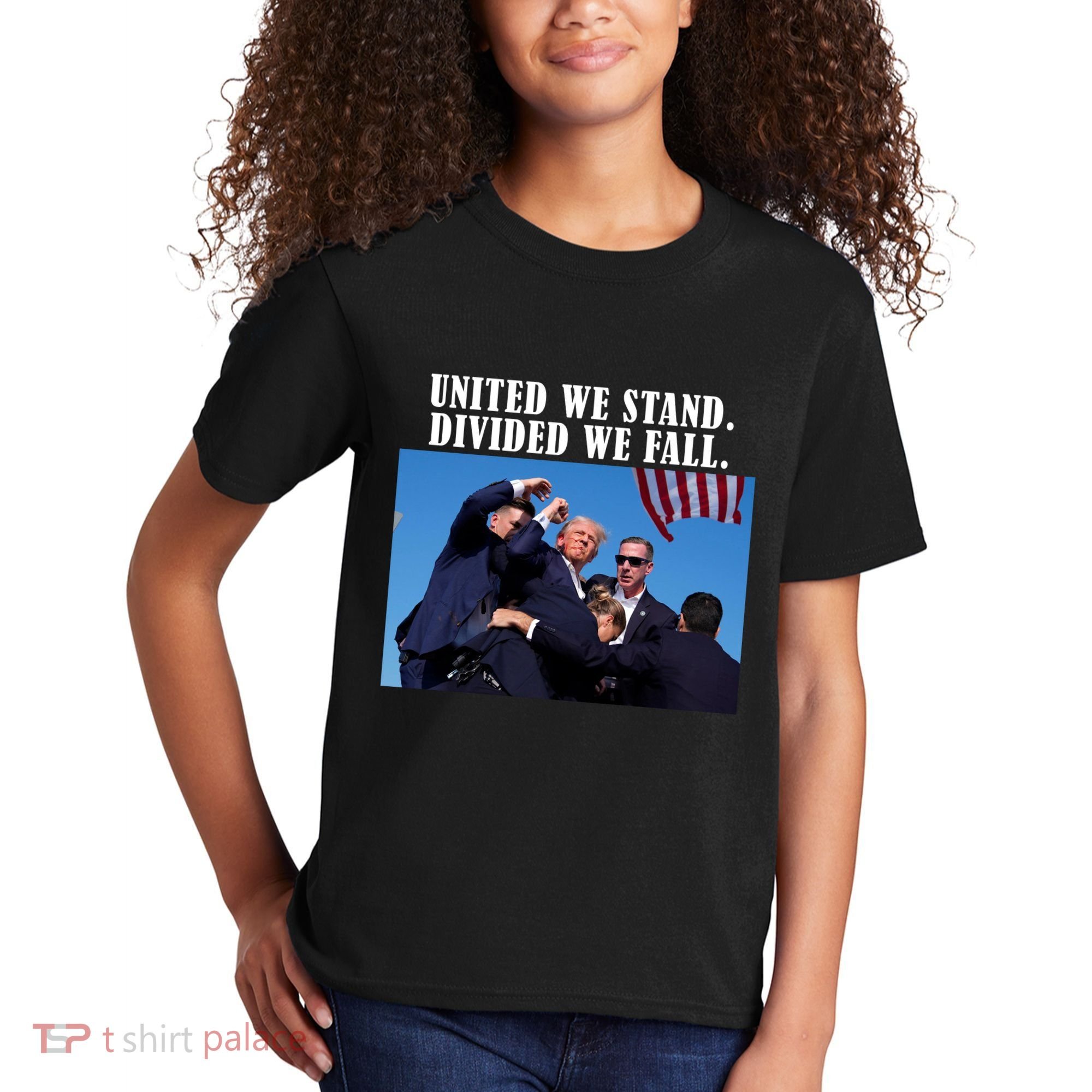 Donald Trump United We Stand Dived We Fall Kids T-Shirt