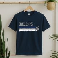Dallas Texas Vintage Retro Football T-Shirt thumb 2