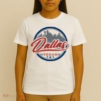 Dallas Texas Vintage Travel Stamp T-Shirt thumb 4