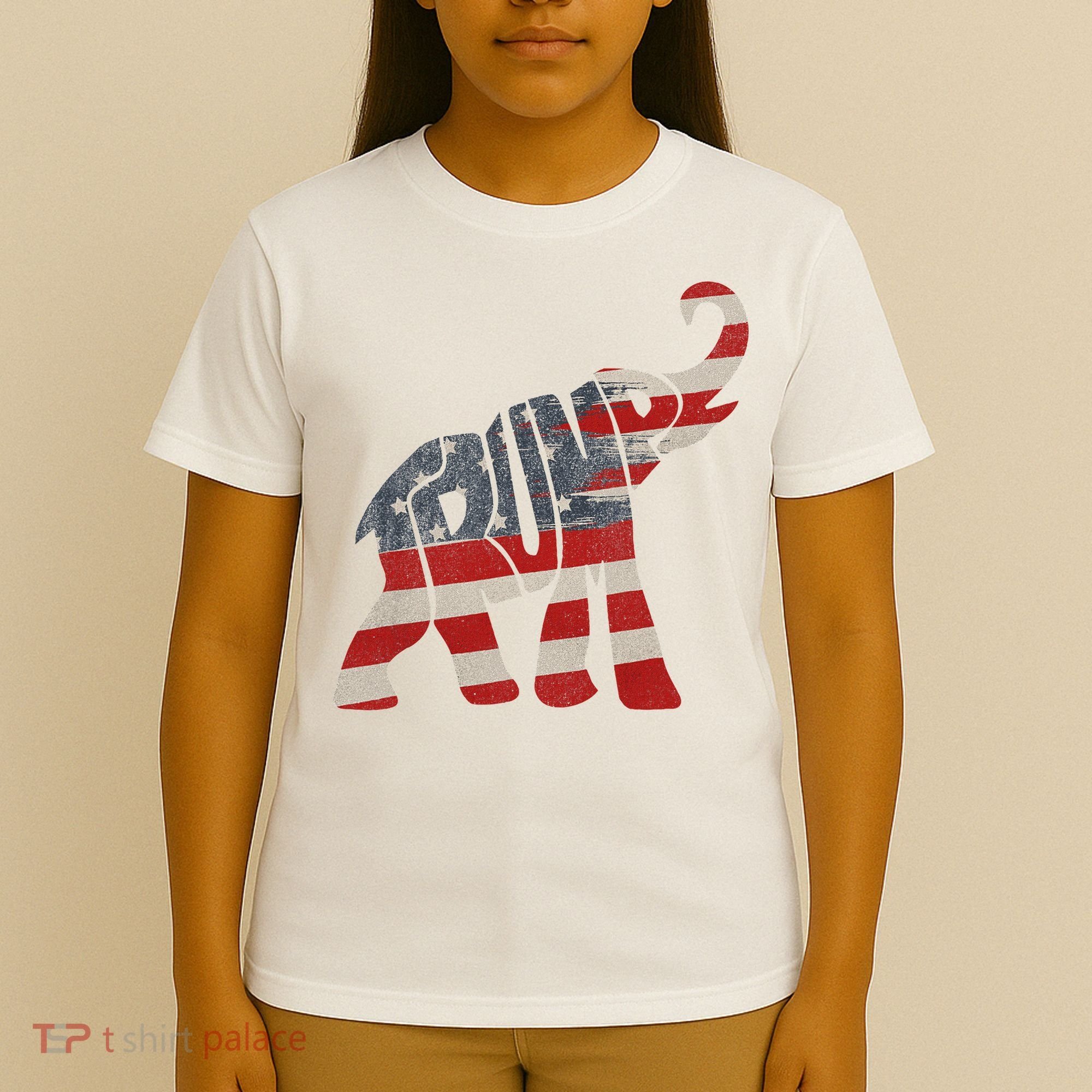 Donald Trump Vintage Republican Elephant USA Flag T-Shirt