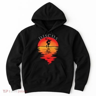 Discus Throw Vintage Sunset Discus Thrower Discus Athlete Hoodie