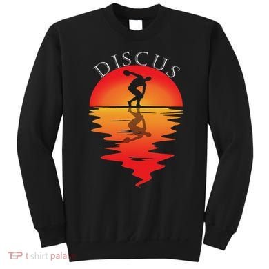 Discus Throw Vintage Sunset Discus Thrower Discus Athlete Sweatshirt