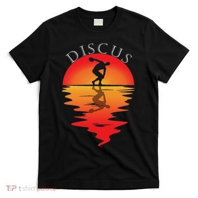 Discus Throw Vintage Sunset Discus Thrower Discus Athlete T-Shirt