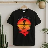 Discus Throw Vintage Sunset Discus Thrower Discus Athlete T-Shirt thumb 2