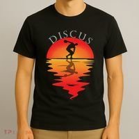 Discus Throw Vintage Sunset Discus Thrower Discus Athlete T-Shirt thumb 3