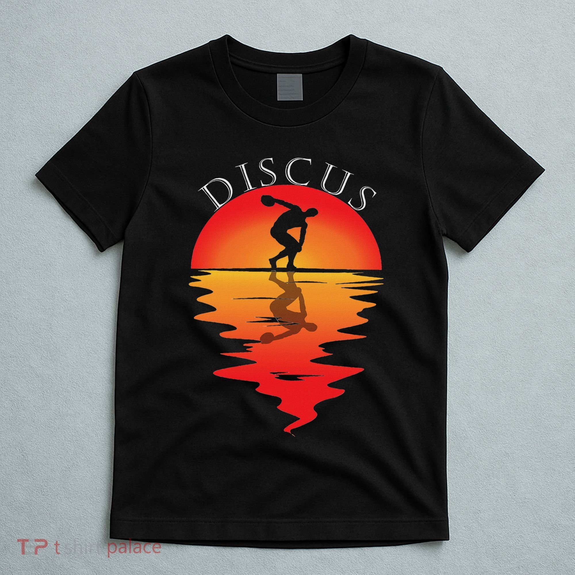 Discus Throw Vintage Sunset Discus Thrower Discus Athlete T-Shirt