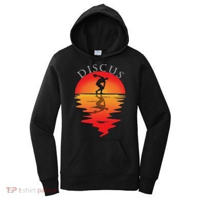 Discus Throw Vintage Sunset Discus Thrower Discus Athlete Women's Hoodie