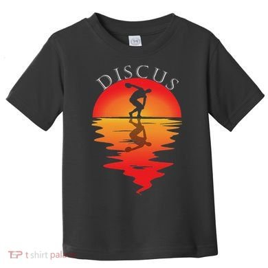 Discus Throw Vintage Sunset Discus Thrower Discus Athlete Toddler T-Shirt