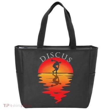 Discus Throw Vintage Sunset Discus Thrower Discus Athlete Tote Bag