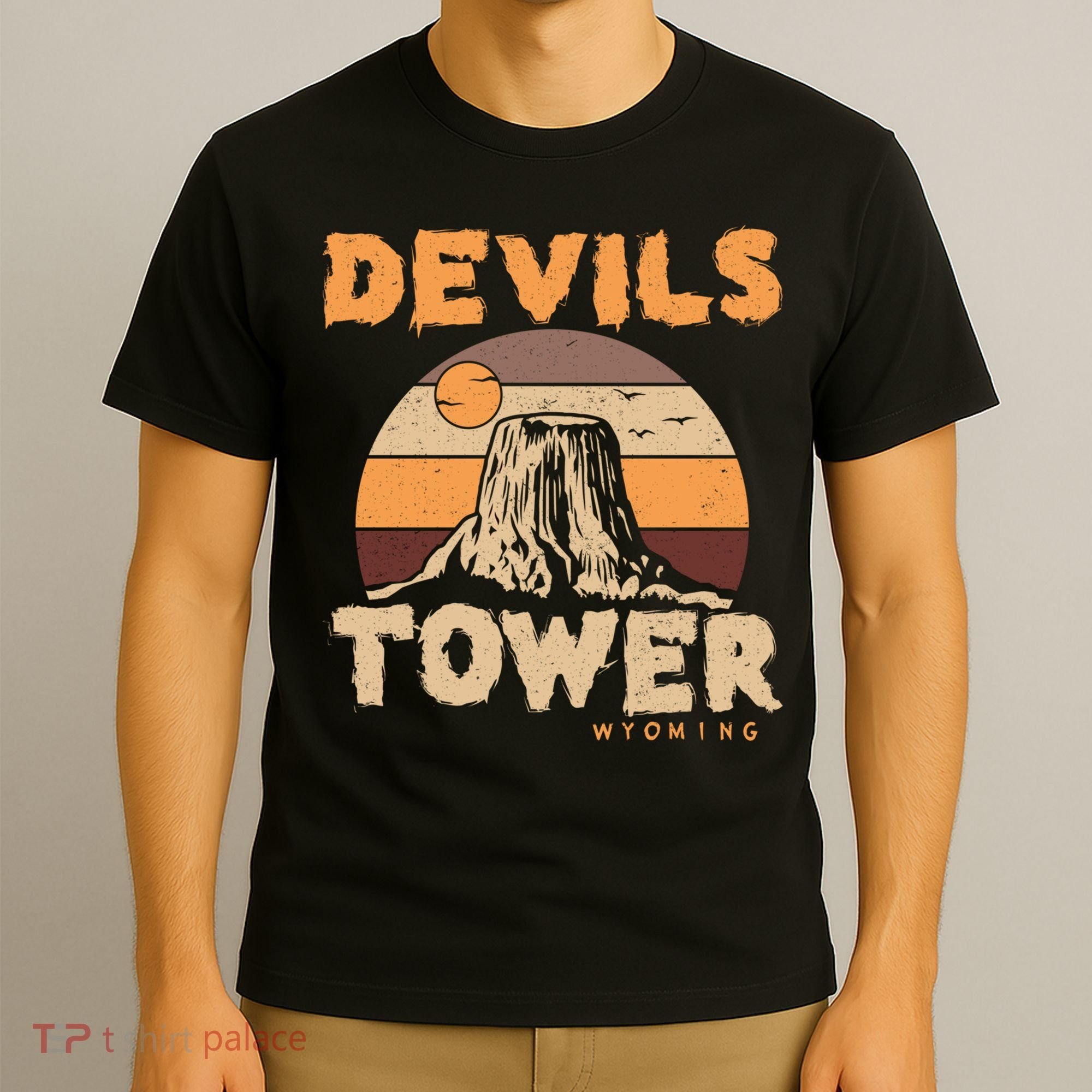 Devil's Tower Wyoming Hiking Camping Mountains Meaningful Gift T-Shirt