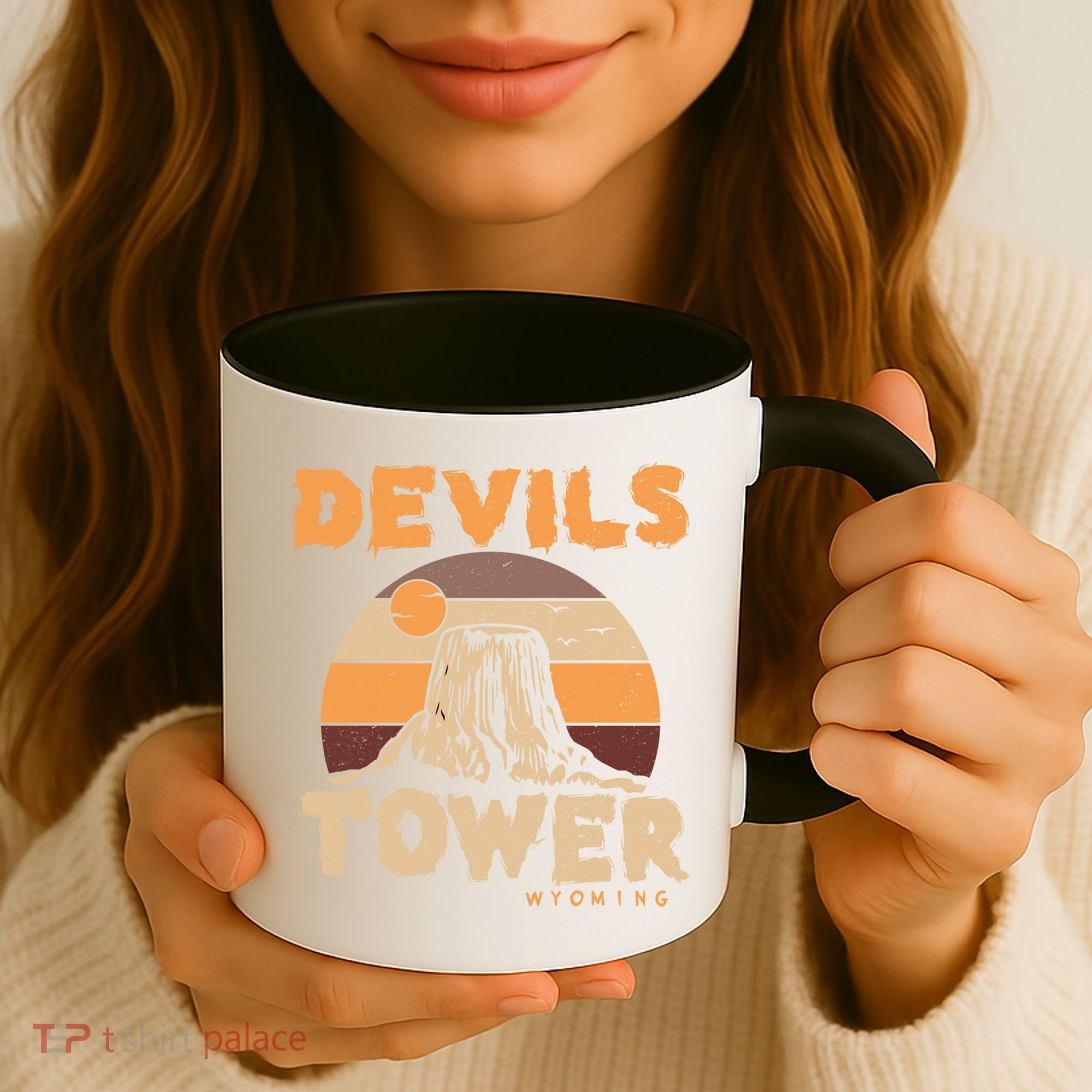 Devil's Tower Wyoming Hiking Camping Mountains Meaningful Gift Coffee Mug