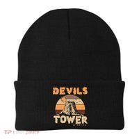Devil's Tower Wyoming Hiking Camping Mountains Meaningful Gift Beanie thumb 0