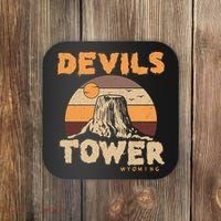 Devil's Tower Wyoming Hiking Camping Mountains Meaningful Gift Coaster thumb 0