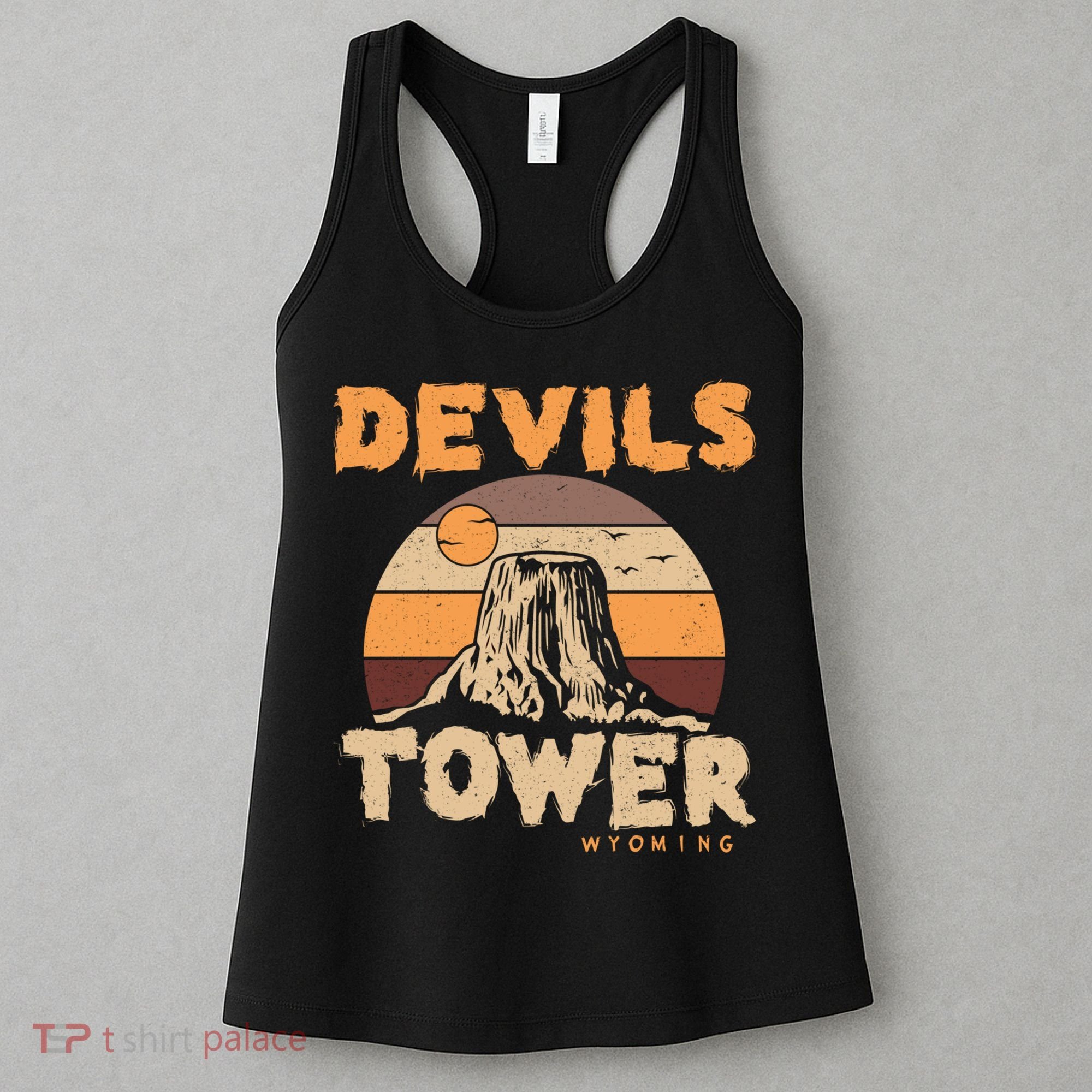 Devil's Tower Wyoming Hiking Camping Mountains Meaningful Gift Women's Tank Top
