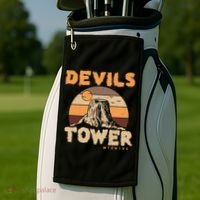 Devil's Tower Wyoming Hiking Camping Mountains Meaningful Gift Golf Towel thumb 2