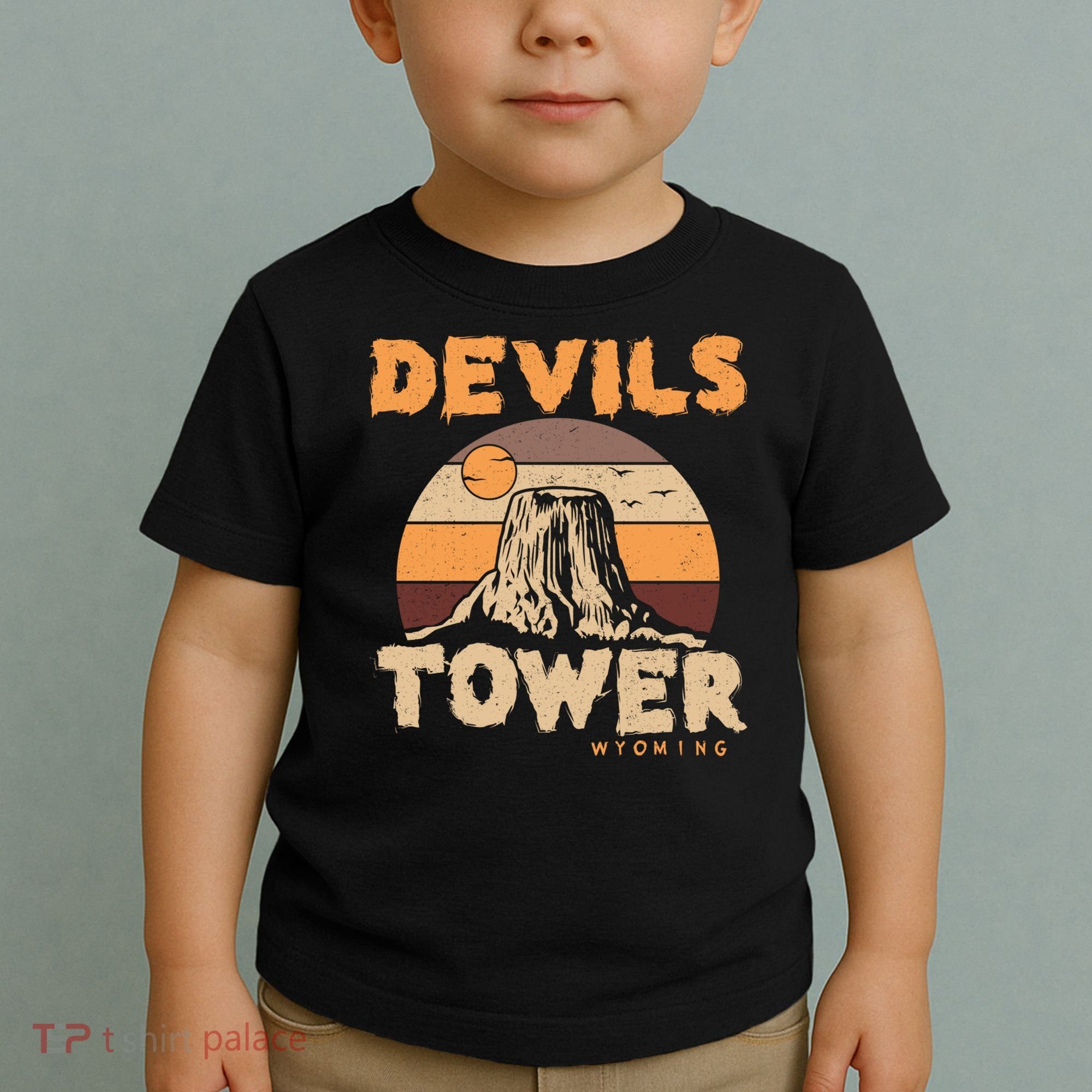 Devil's Tower Wyoming Hiking Camping Mountains Meaningful Gift Toddler T-Shirt