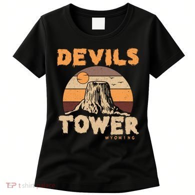 Devil's Tower Wyoming Hiking Camping Mountains Meaningful Gift Women's T-Shirt