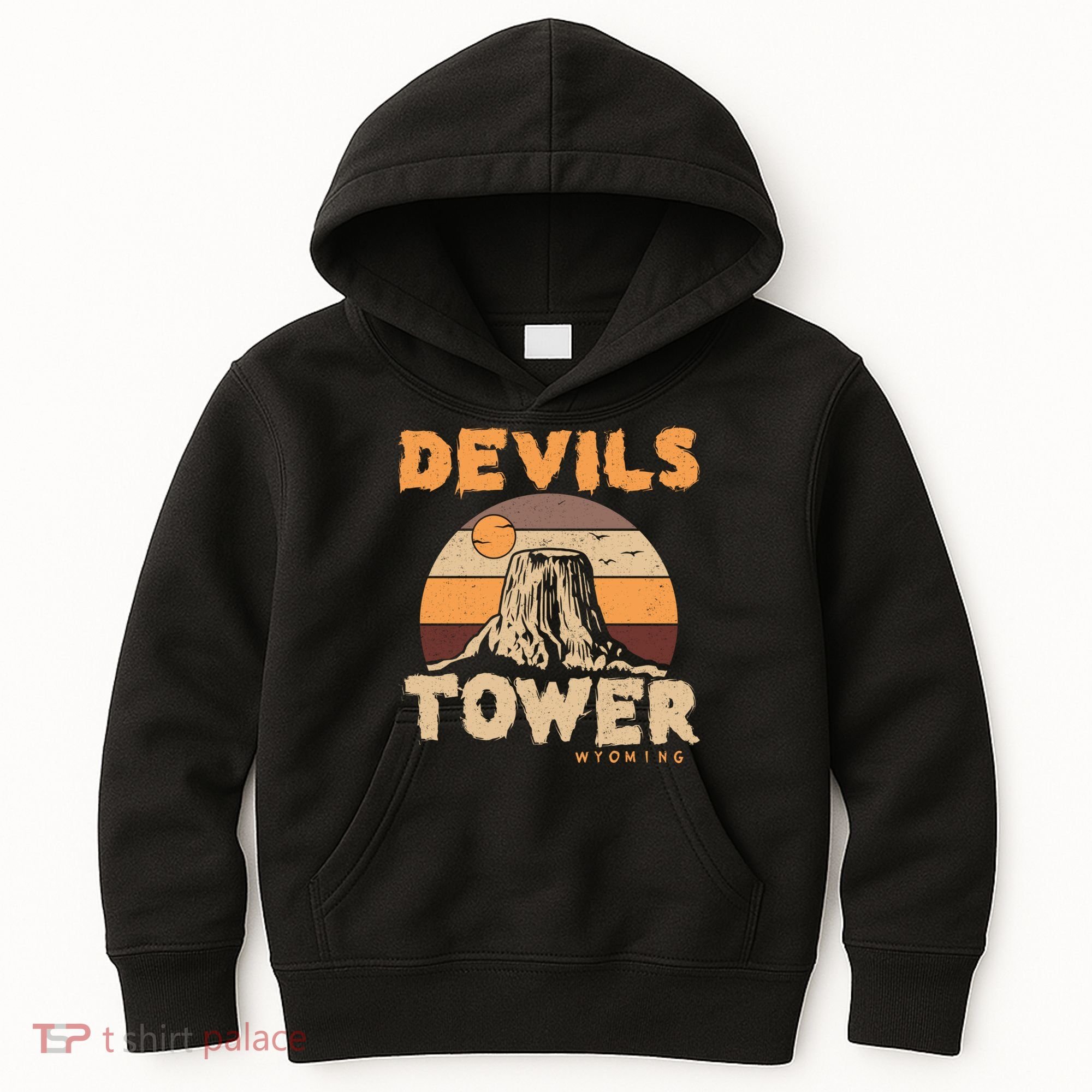 Devil's Tower Wyoming Hiking Camping Mountains Meaningful Gift Kids Hoodie