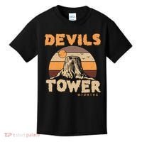 Devil's Tower Wyoming Hiking Camping Mountains Meaningful Gift Kids T-Shirt thumb 0