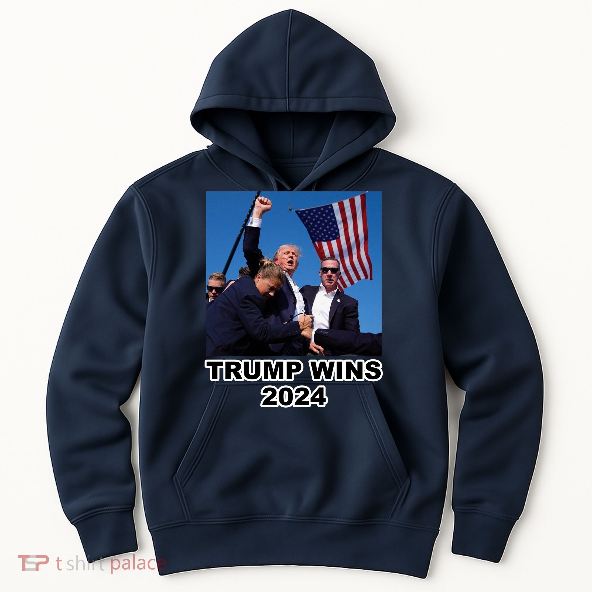 Donald Trump Wins 2024 Election Gun Shot Fired At Rally Hoodie