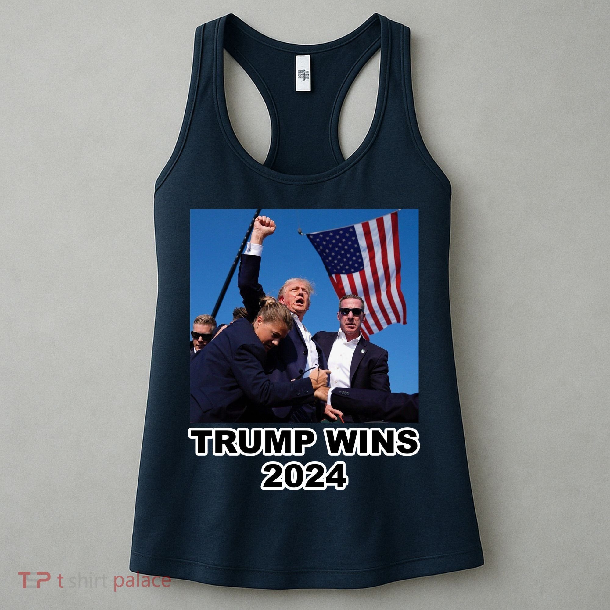 Donald Trump Wins 2024 Election Gun Shot Fired At Rally Women's Tank Top
