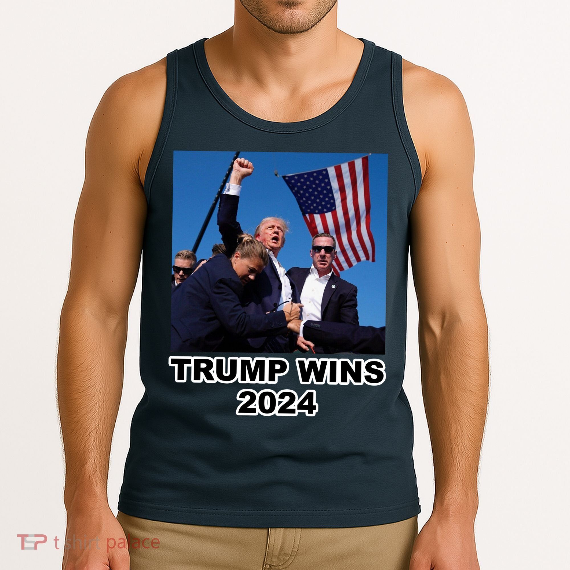 Donald Trump Wins 2024 Election Gun Shot Fired At Rally Tank Top