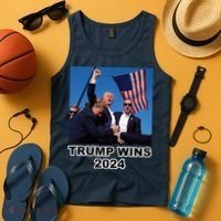 Donald Trump Wins 2024 Election Gun Shot Fired At Rally Tank Top thumb 4