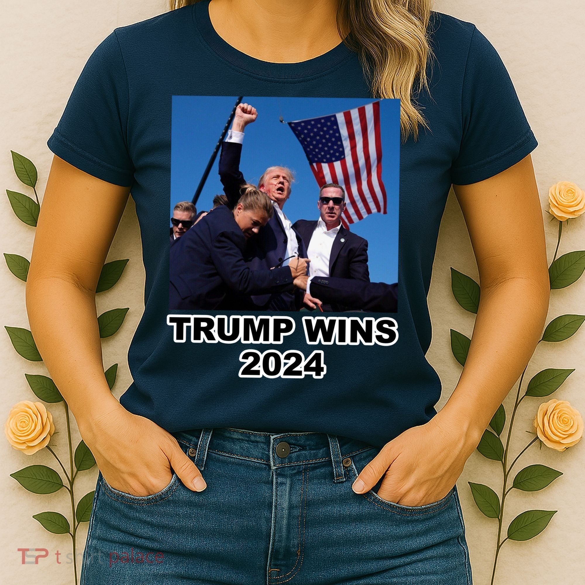 Donald Trump Wins 2024 Election Gun Shot Fired At Rally Women's T-Shirt