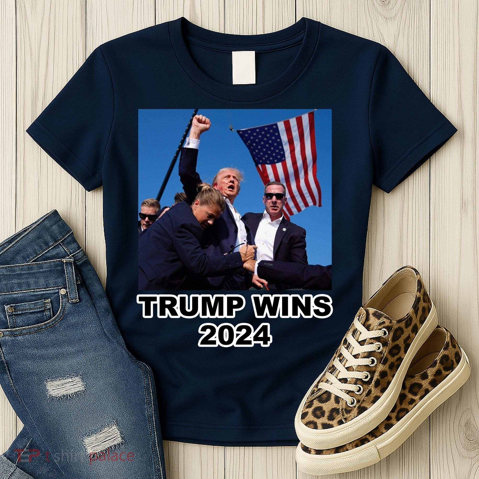 Donald Trump Wins 2024 Election Gun Shot Fired At Rally Women's T-Shirt