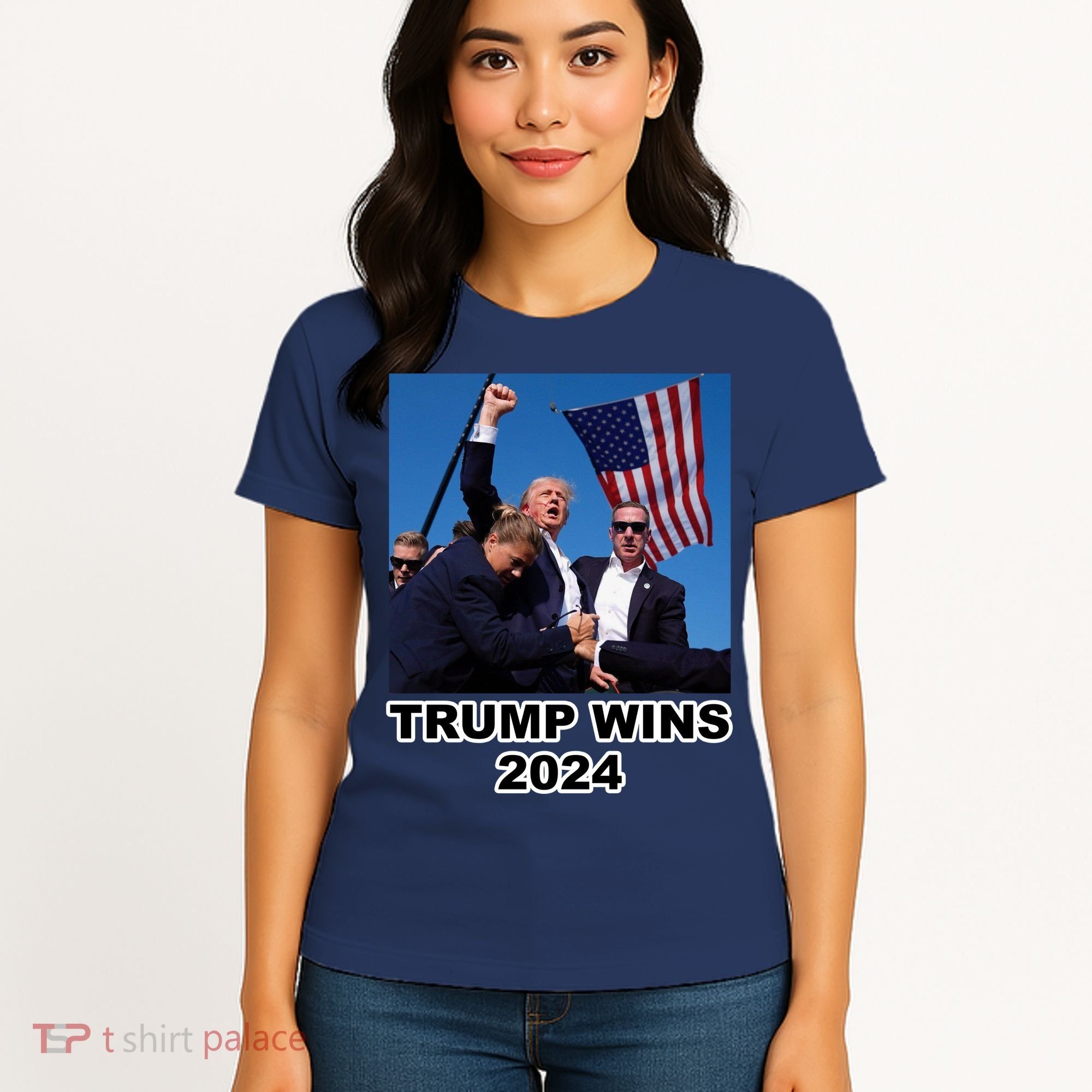 Donald Trump Wins 2024 Election Gun Shot Fired At Rally Women's T-Shirt
