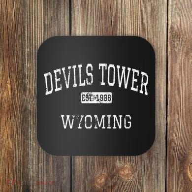 Devils Tower Wyoming WY Vintage Coaster