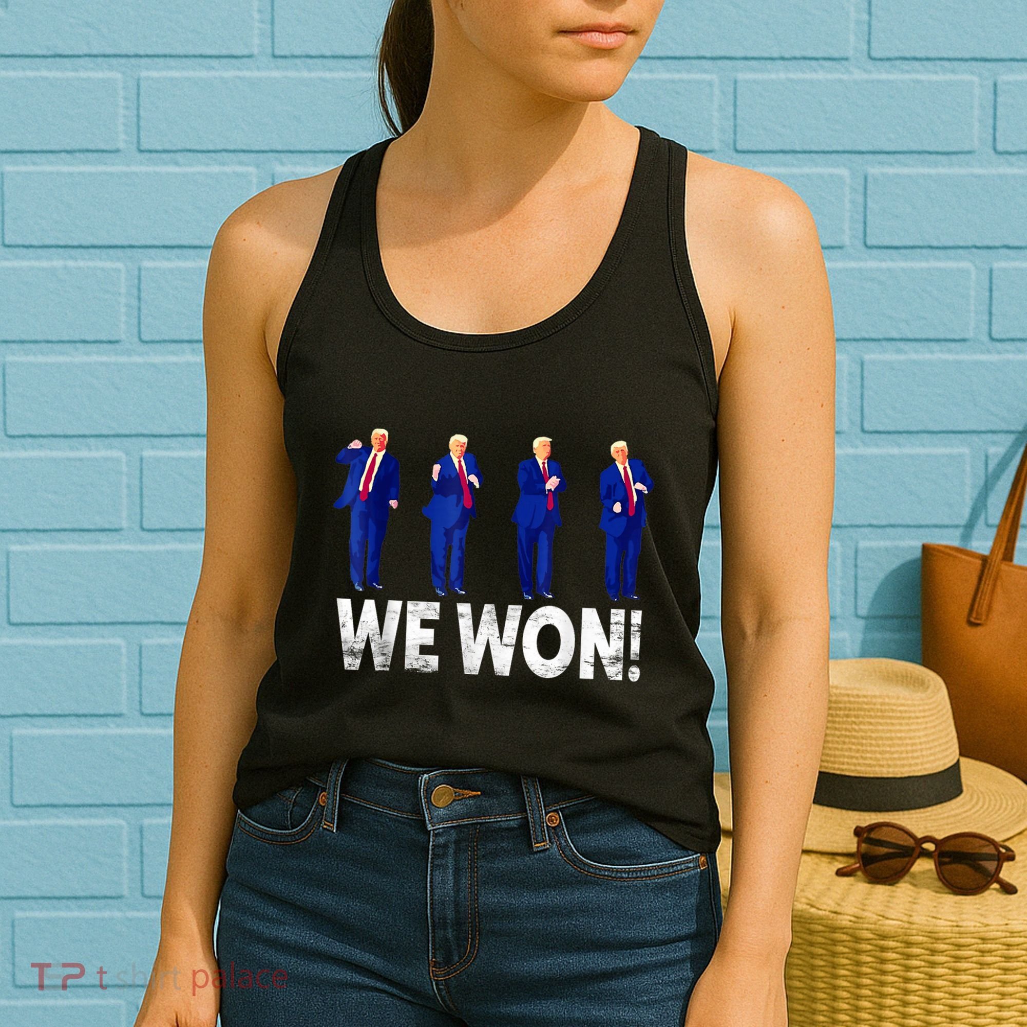 Donald Trump Won 2024 Trump Dance We Won 2024 Trump 47 Women's Tank Top