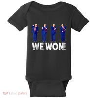 Donald Trump Won 2024 Trump Dance We Won 2024 Trump 47 Baby Bodysuit thumb 0