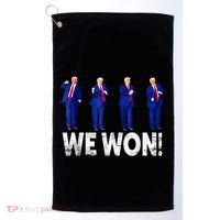 Donald Trump Won 2024 Trump Dance We Won 2024 Trump 47 Golf Towel thumb 0