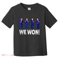 Donald Trump Won 2024 Trump Dance We Won 2024 Trump 47 Toddler T-Shirt thumb 0