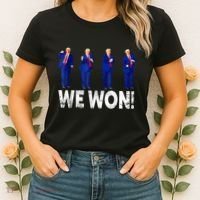 Donald Trump Won 2024 Trump Dance We Won 2024 Trump 47 Women's T-Shirt thumb 2