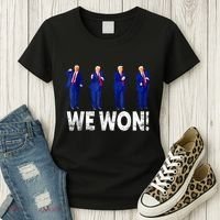 Donald Trump Won 2024 Trump Dance We Won 2024 Trump 47 Women's T-Shirt thumb 3
