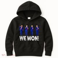 Donald Trump Won 2024 Trump Dance We Won 2024 Trump 47 Kids Hoodie thumb 0
