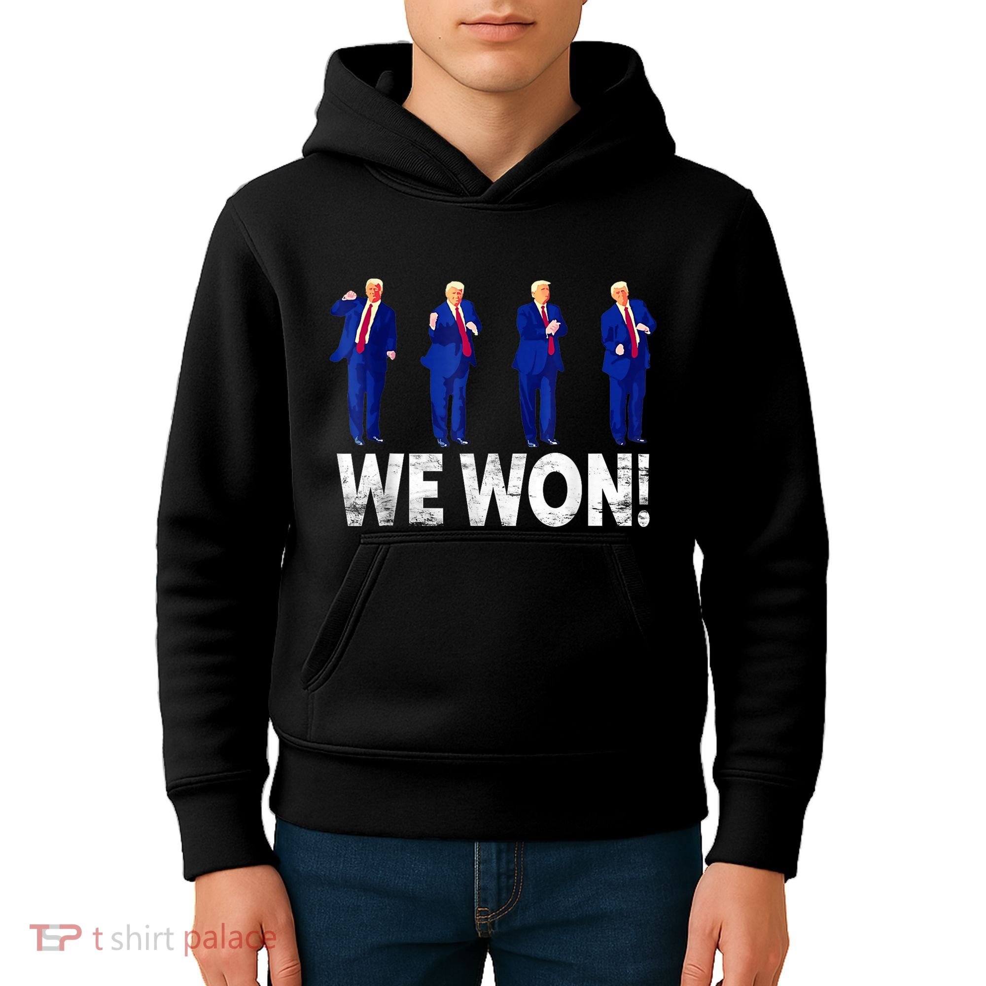 Donald Trump Won 2024 Trump Dance We Won 2024 Trump 47 Kids Hoodie